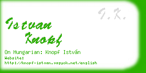 istvan knopf business card